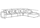 551591-SET Jennifer 6-piece Upholstered Modular Sectional Terracotta