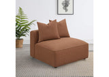 551591 Jennifer Upholstered Armless Chair Terracotta