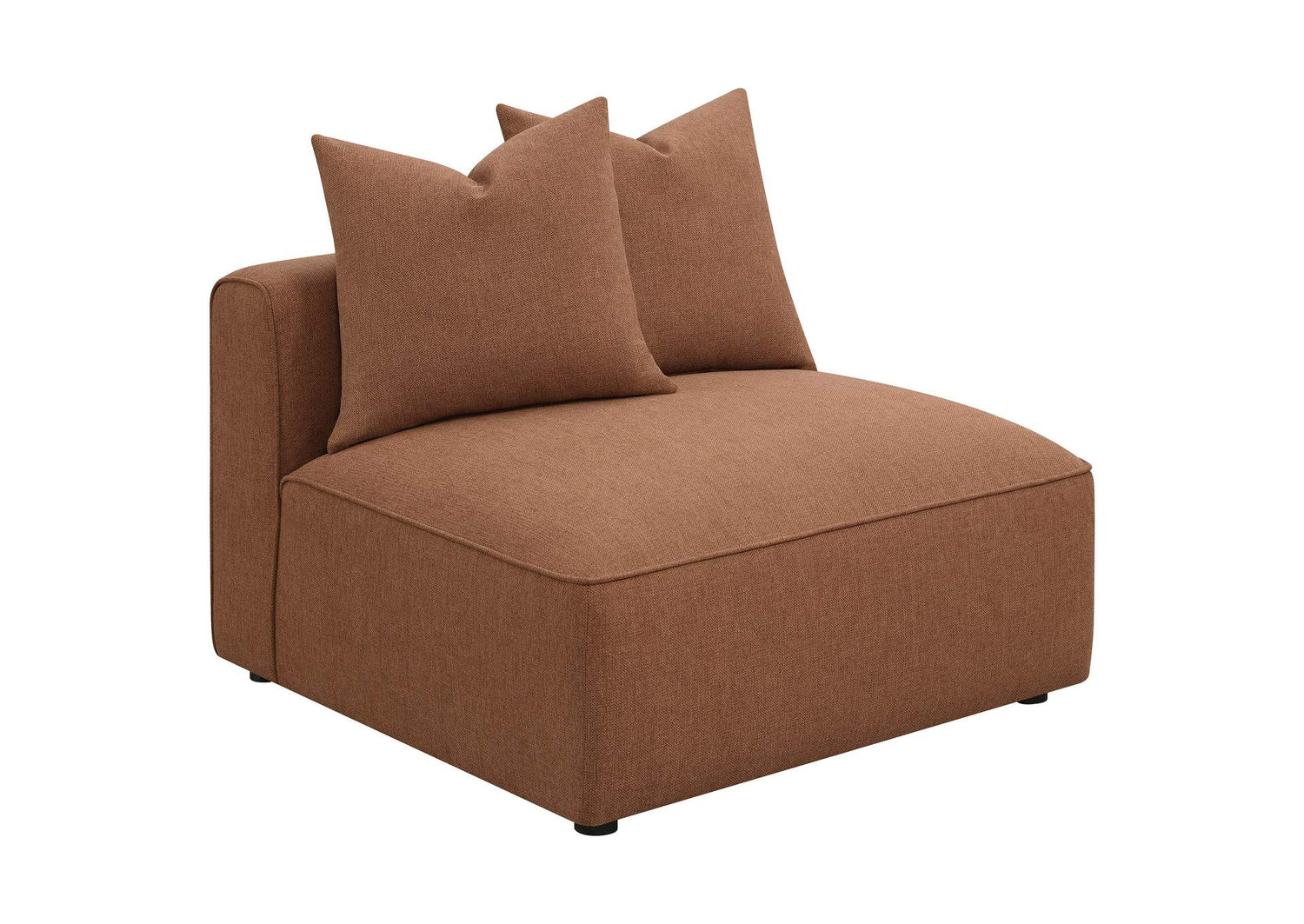 551591 Jennifer Upholstered Armless Chair Terracotta