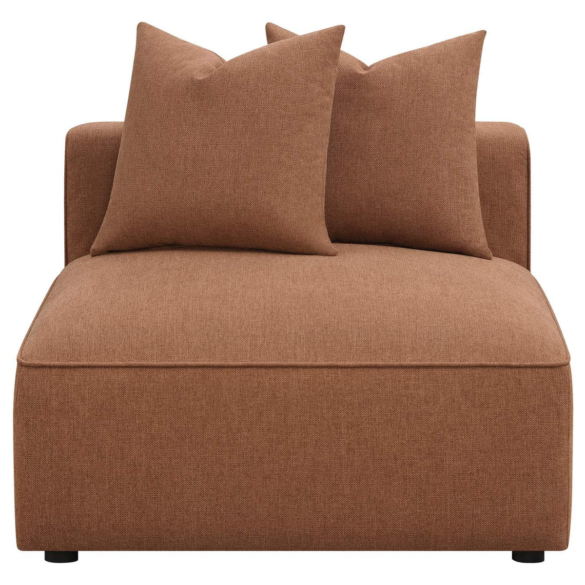 551591 Jennifer Upholstered Armless Chair Terracotta