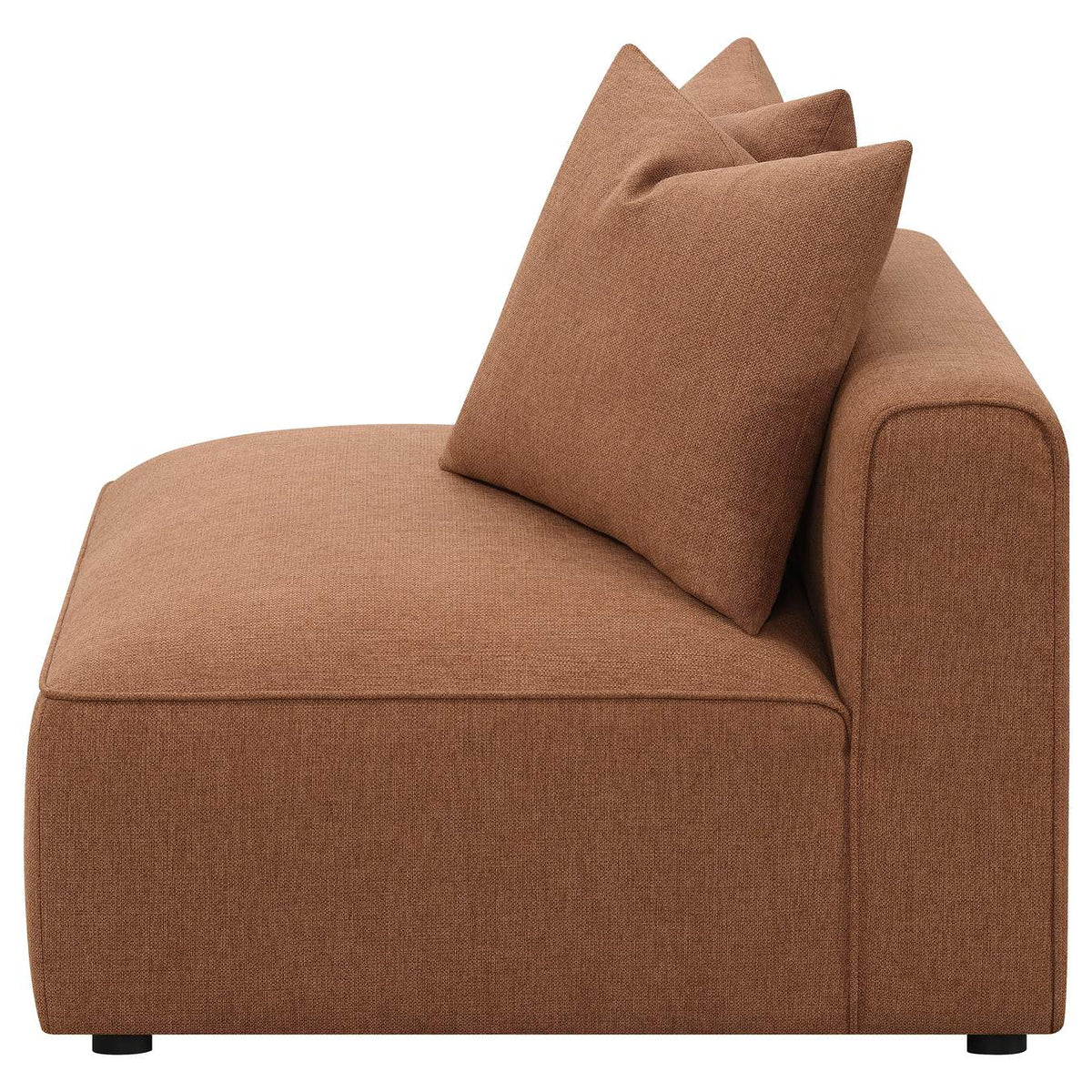 551591 Jennifer Upholstered Armless Chair Terracotta