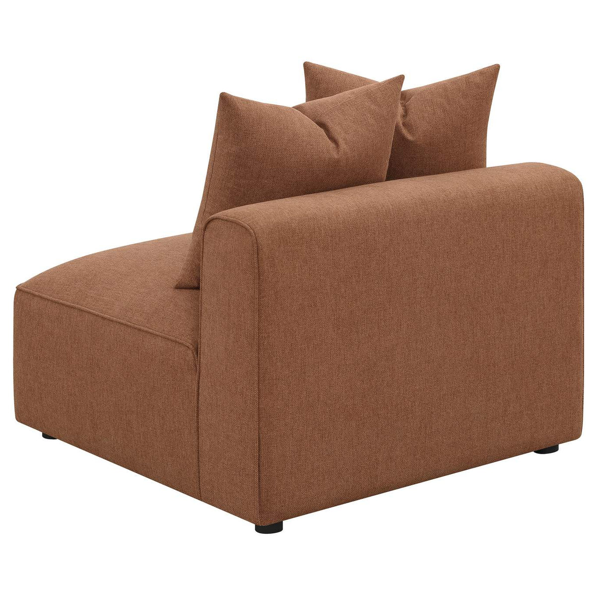 551591 Jennifer Upholstered Armless Chair Terracotta