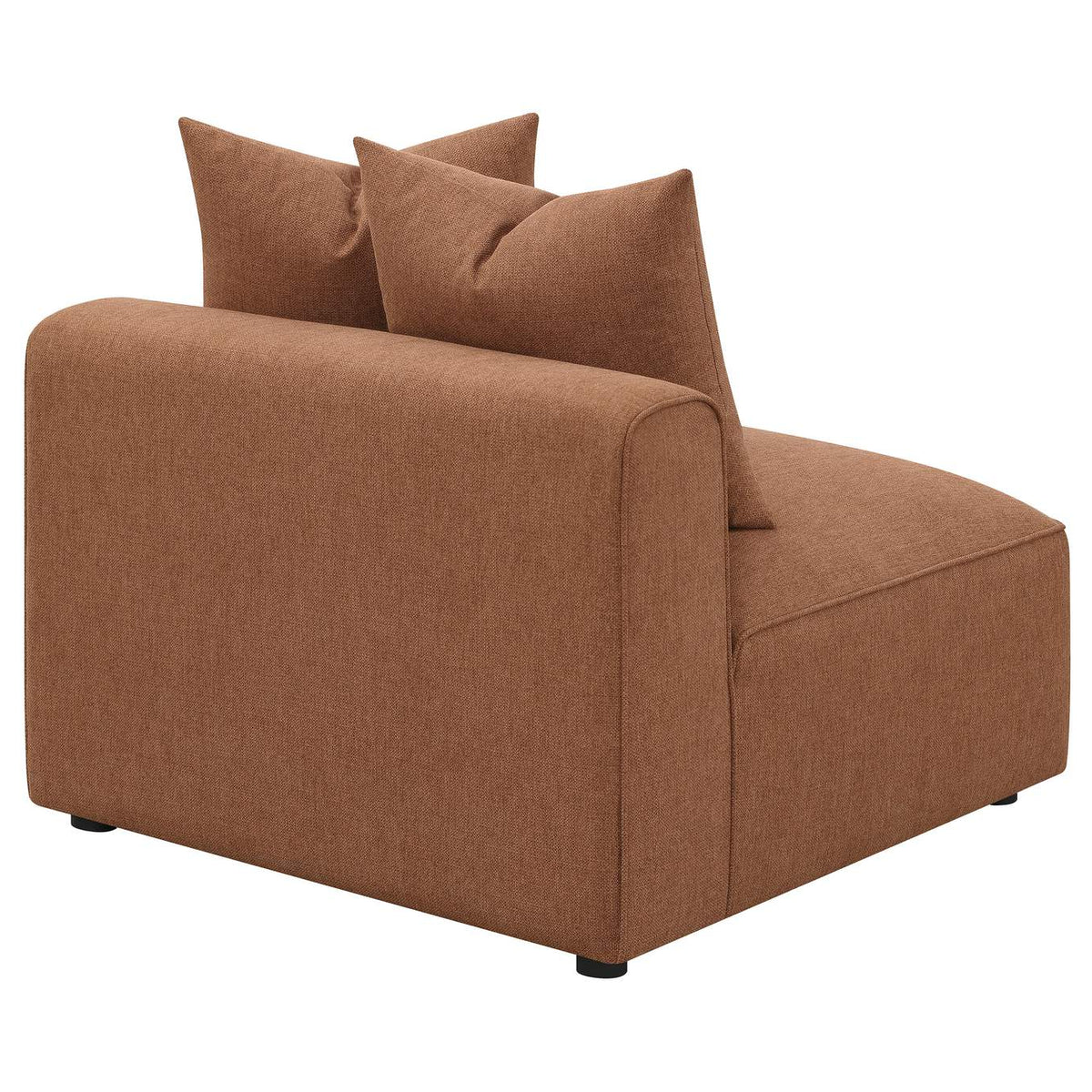 551591 Jennifer Upholstered Armless Chair Terracotta