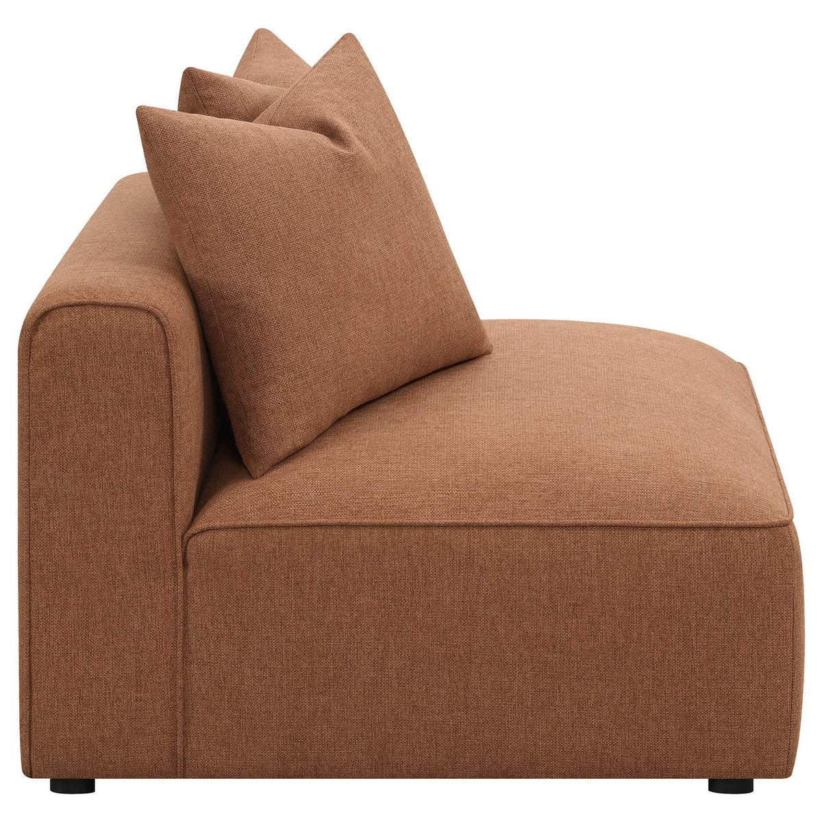 551591 Jennifer Upholstered Armless Chair Terracotta