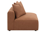 551591 Jennifer Upholstered Armless Chair Terracotta