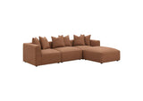 551591 Jennifer Upholstered Armless Chair Terracotta