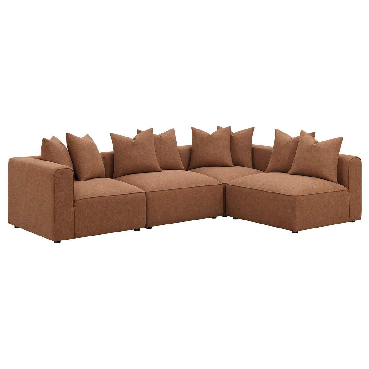 551591 Jennifer Upholstered Armless Chair Terracotta