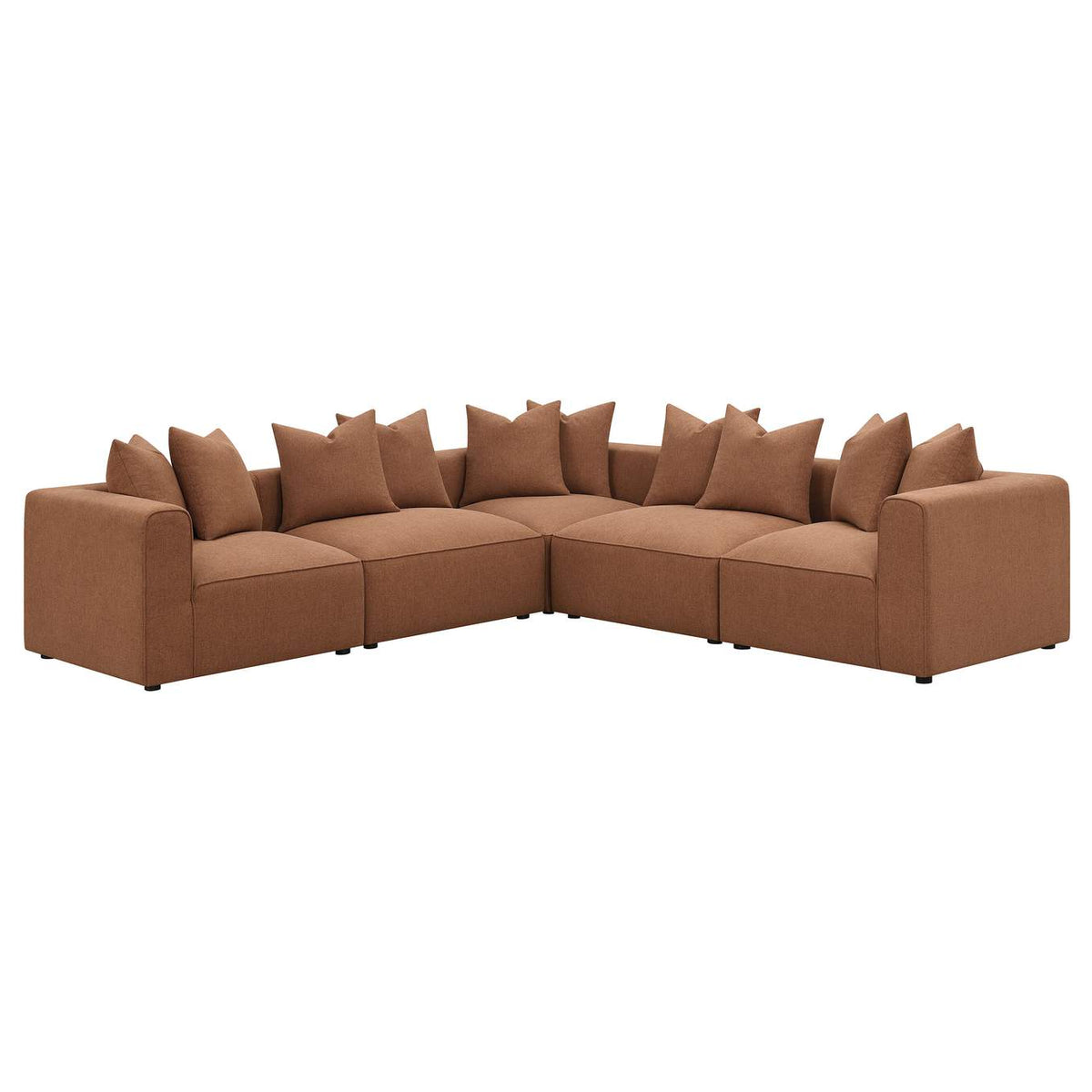 551591 Jennifer Upholstered Armless Chair Terracotta