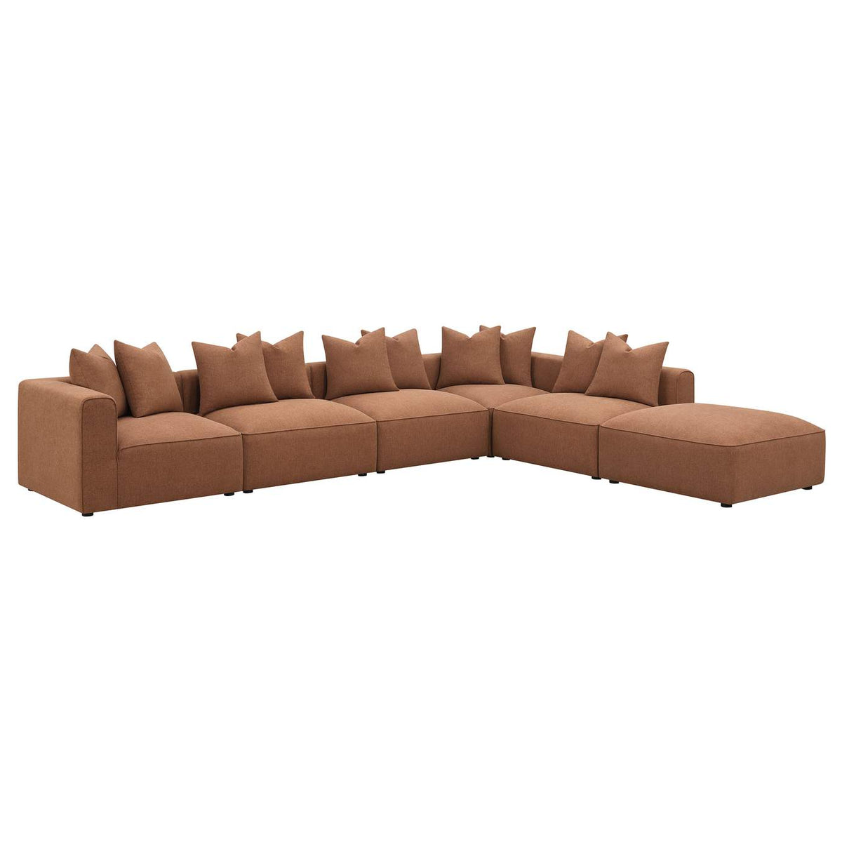551591 Jennifer Upholstered Armless Chair Terracotta