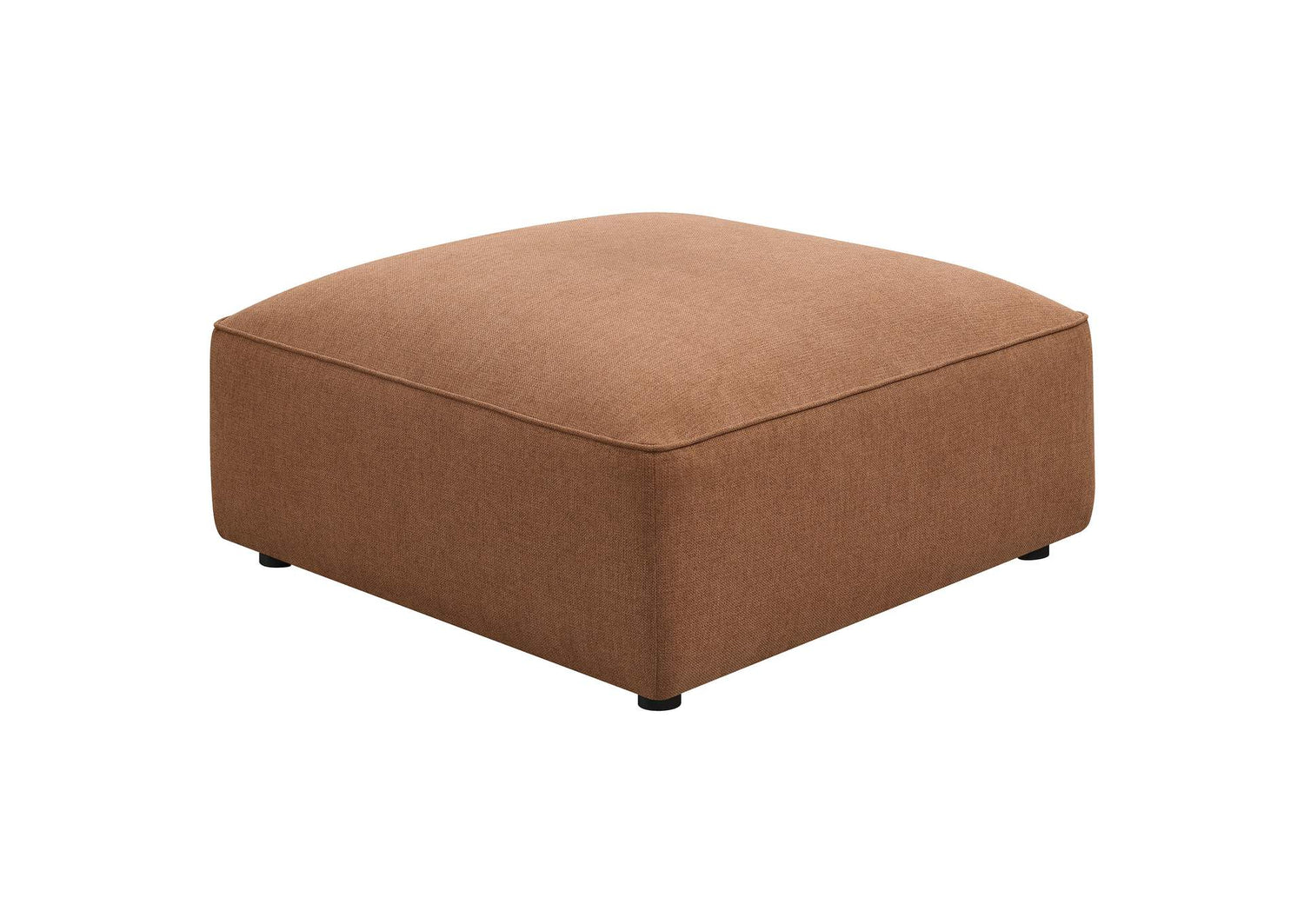 551593 Jennifer Square Upholstered Ottoman Terracotta