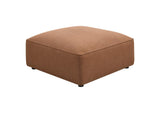 551593 Jennifer Square Upholstered Ottoman Terracotta