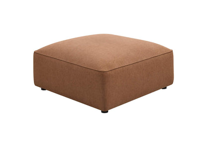 551593 Jennifer Square Upholstered Ottoman Terracotta