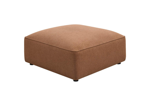 551593 Jennifer Square Upholstered Ottoman Terracotta