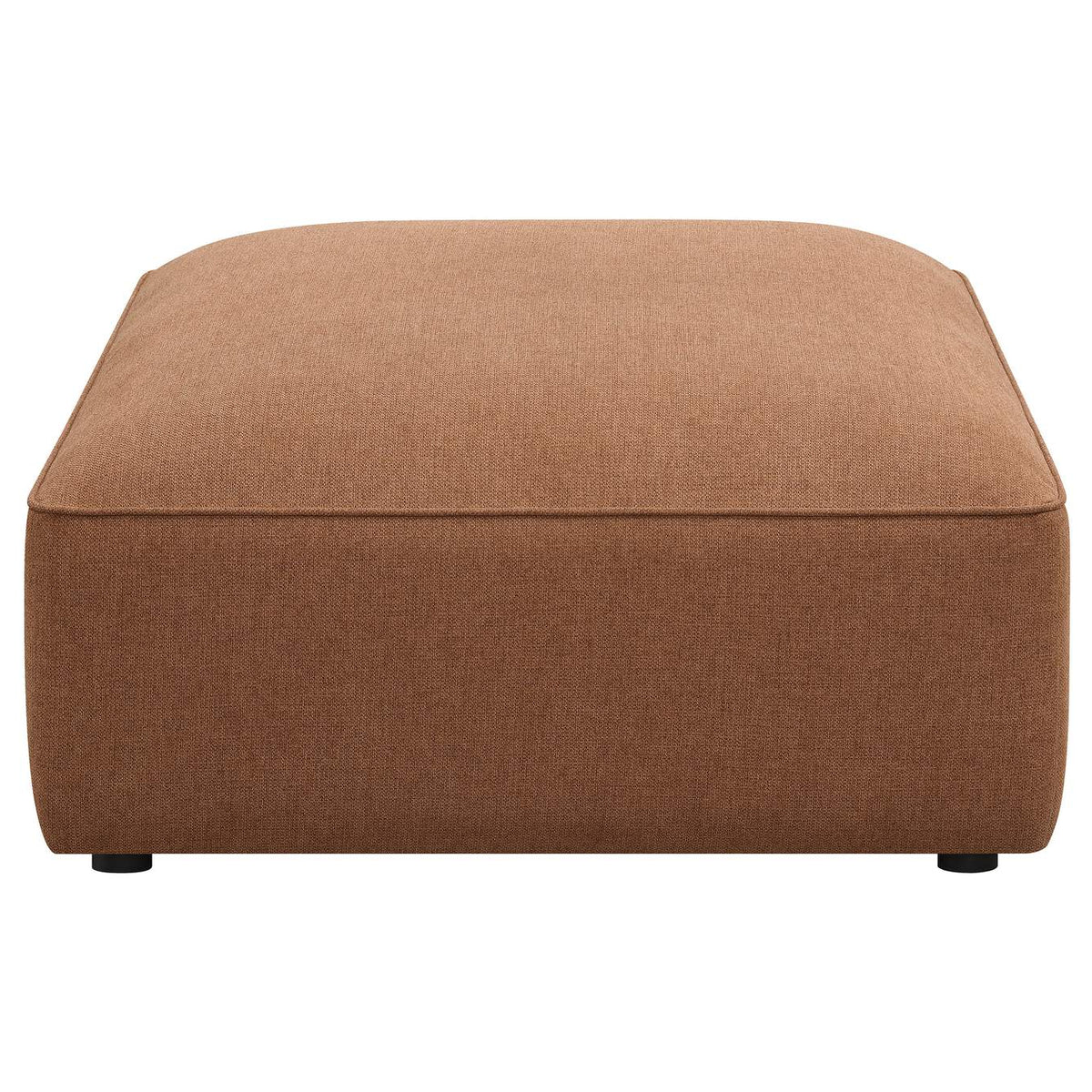 551593 Jennifer Square Upholstered Ottoman Terracotta