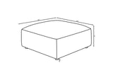 551593 Jennifer Square Upholstered Ottoman Terracotta