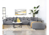 Jennifer 6-piece Upholstered Modular Sectional Grey