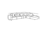 551594-SET Jennifer 6-piece Upholstered Modular Sectional Grey