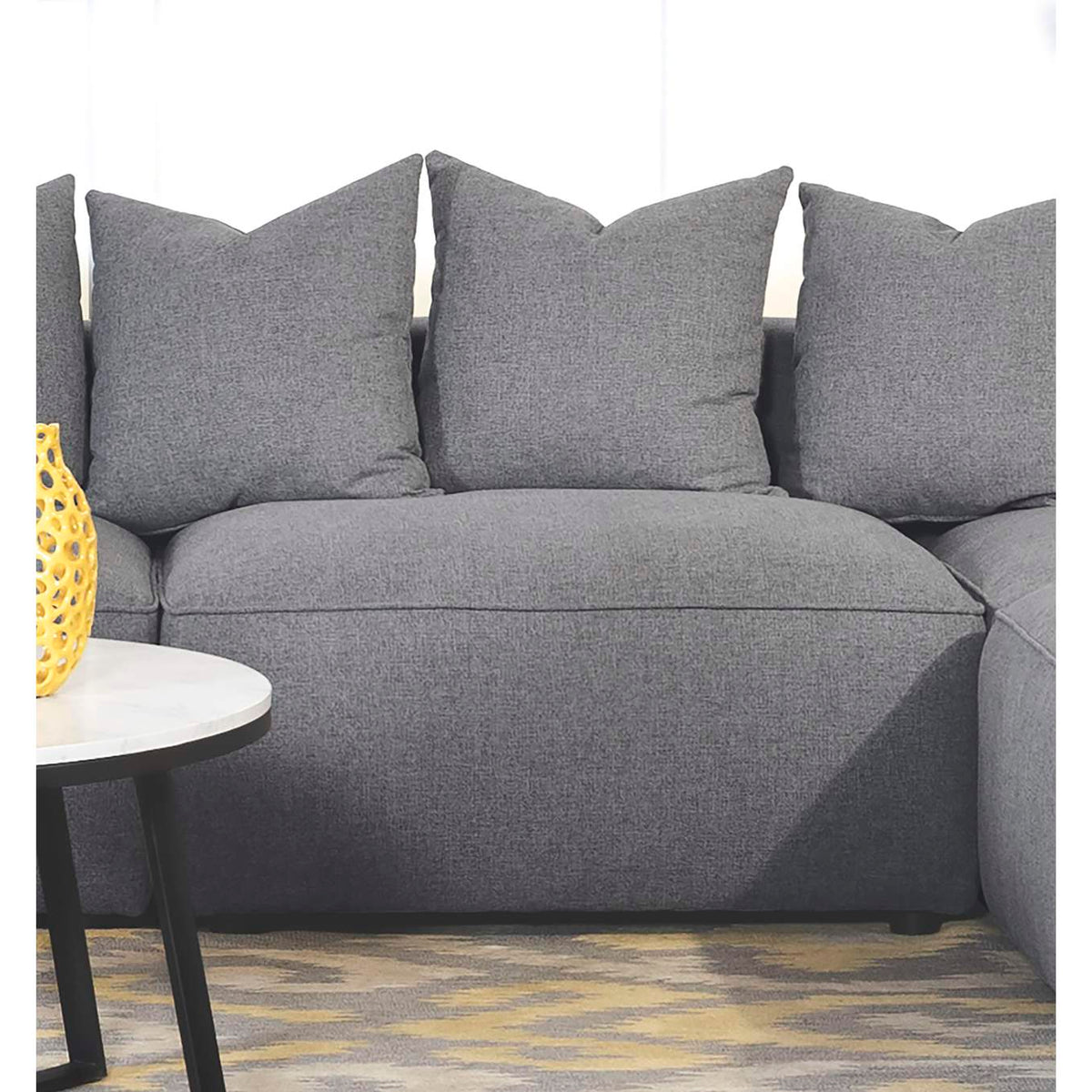 551594 Jennifer Upholstered Armless Chair Grey