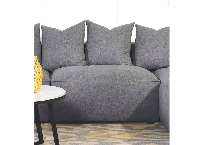 551594 Jennifer Upholstered Armless Chair Grey