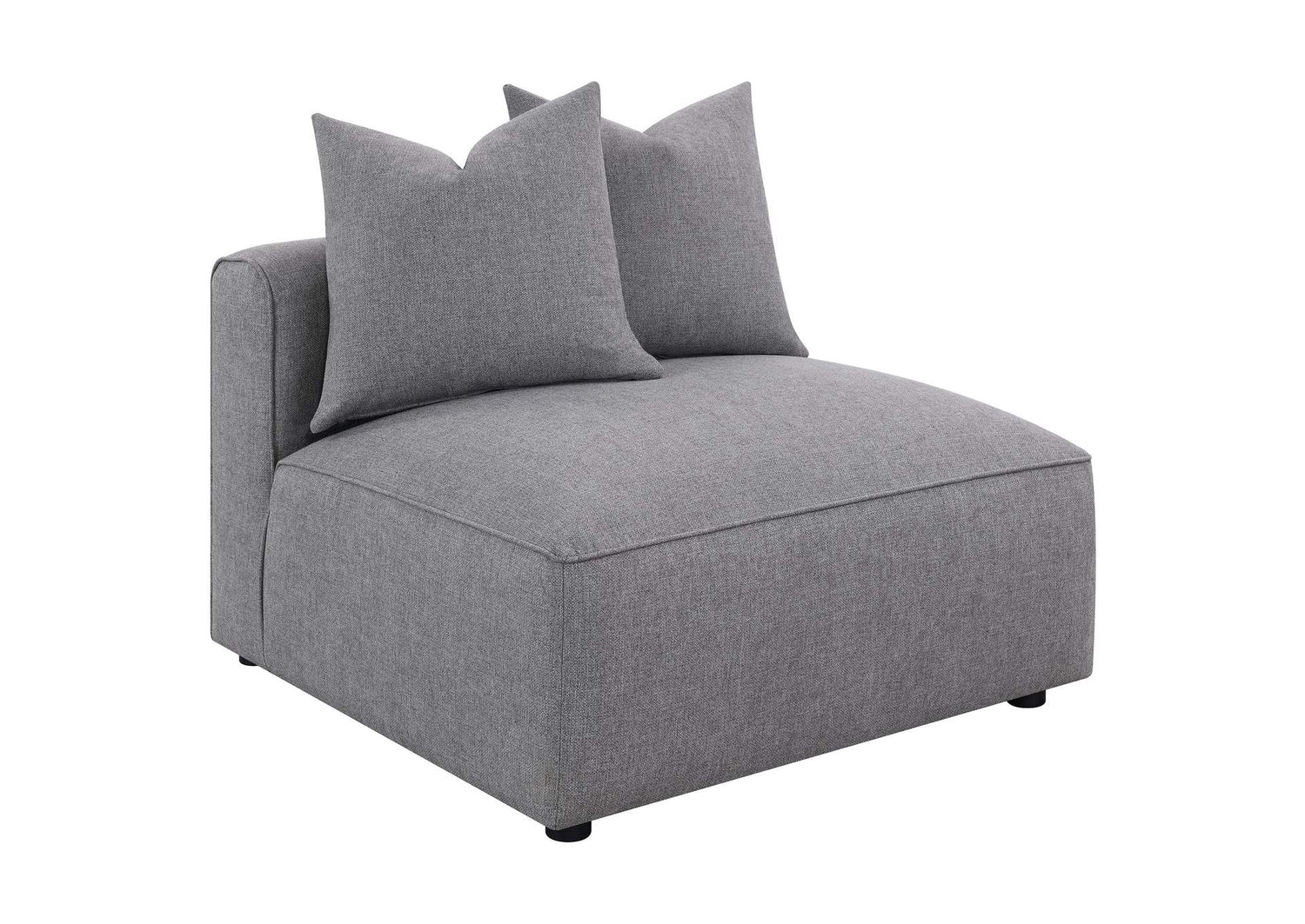 551594 Jennifer Upholstered Armless Chair Grey