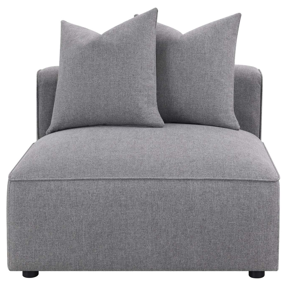 551594 Jennifer Upholstered Armless Chair Grey