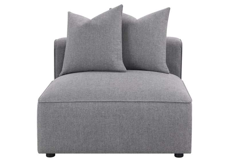 551594 Jennifer Upholstered Armless Chair Grey