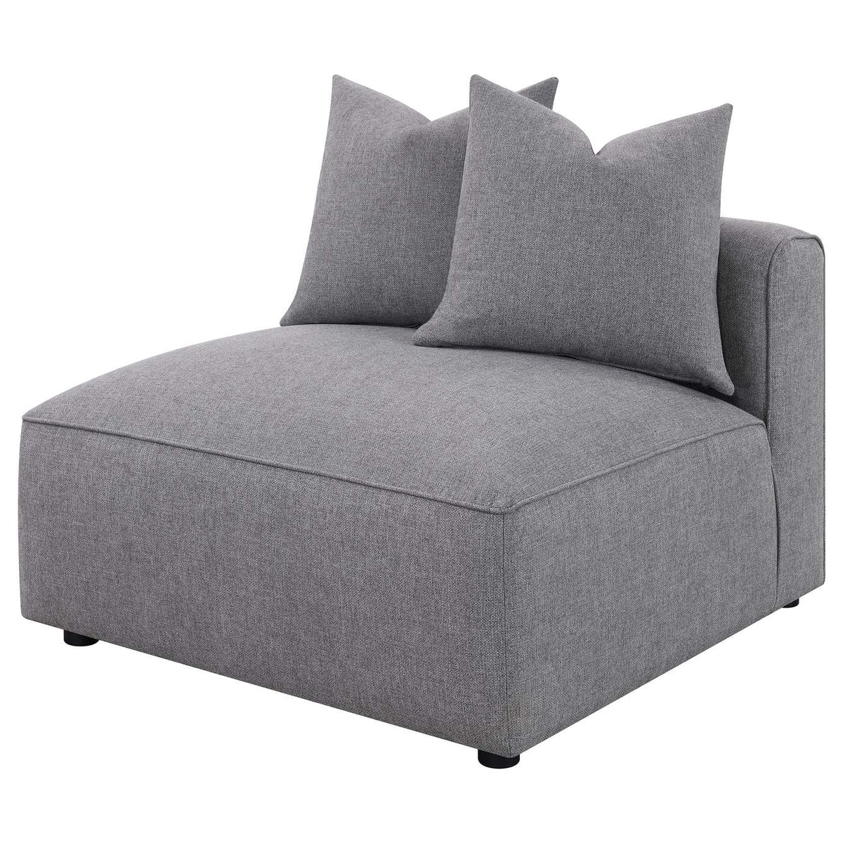 551594 Jennifer Upholstered Armless Chair Grey