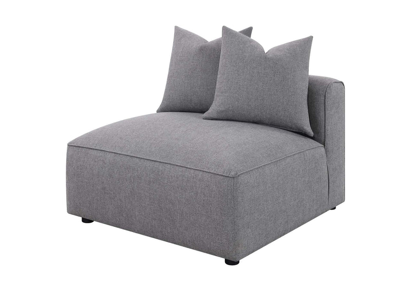 551594 Jennifer Upholstered Armless Chair Grey