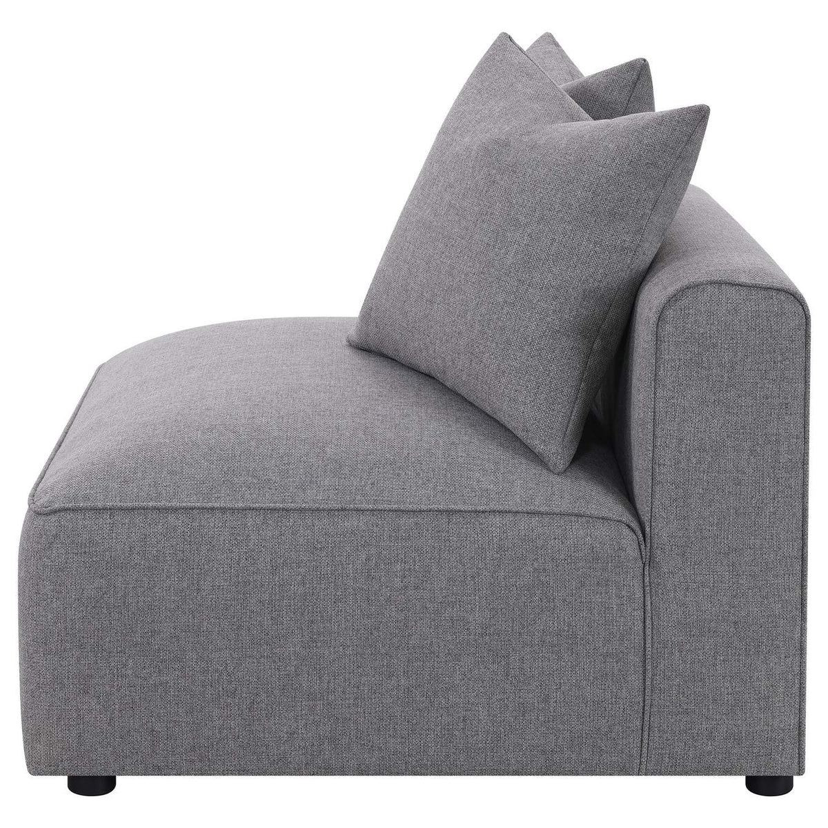 551594 Jennifer Upholstered Armless Chair Grey