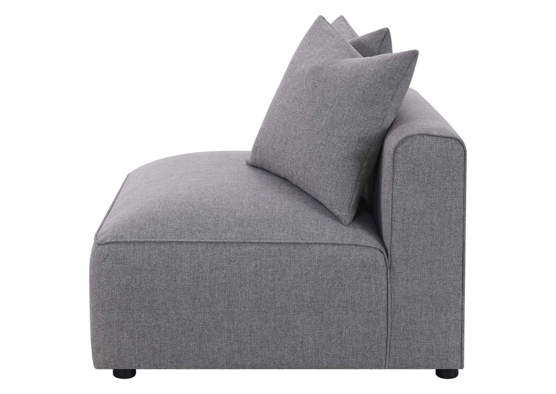 551594 Jennifer Upholstered Armless Chair Grey