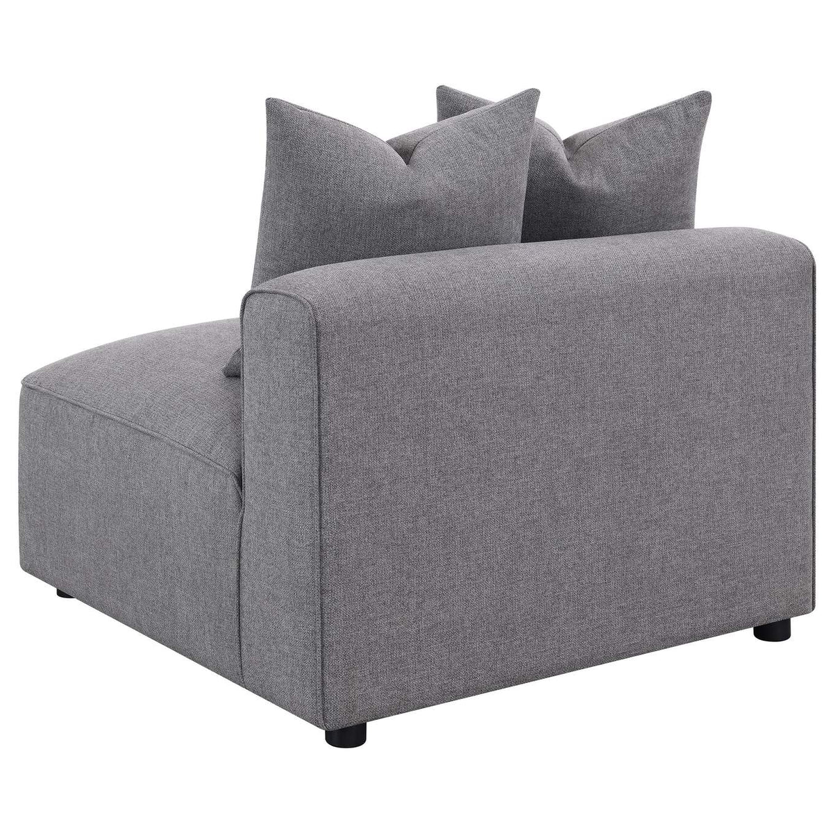 551594 Jennifer Upholstered Armless Chair Grey