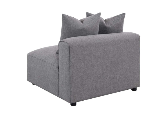 551594 Jennifer Upholstered Armless Chair Grey