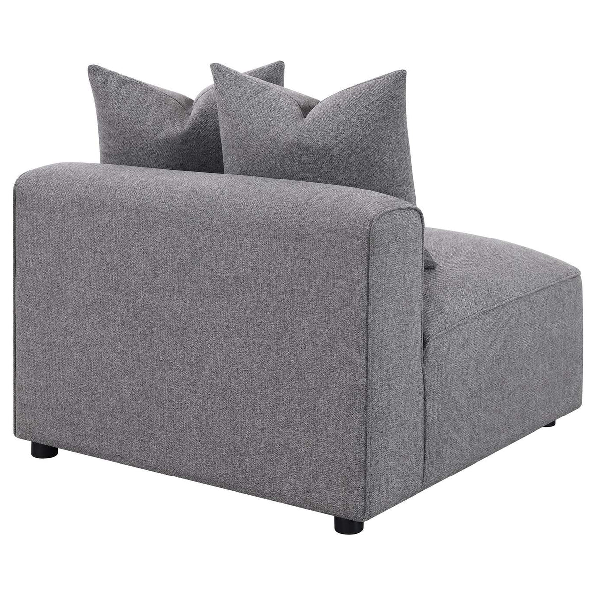 551594 Jennifer Upholstered Armless Chair Grey