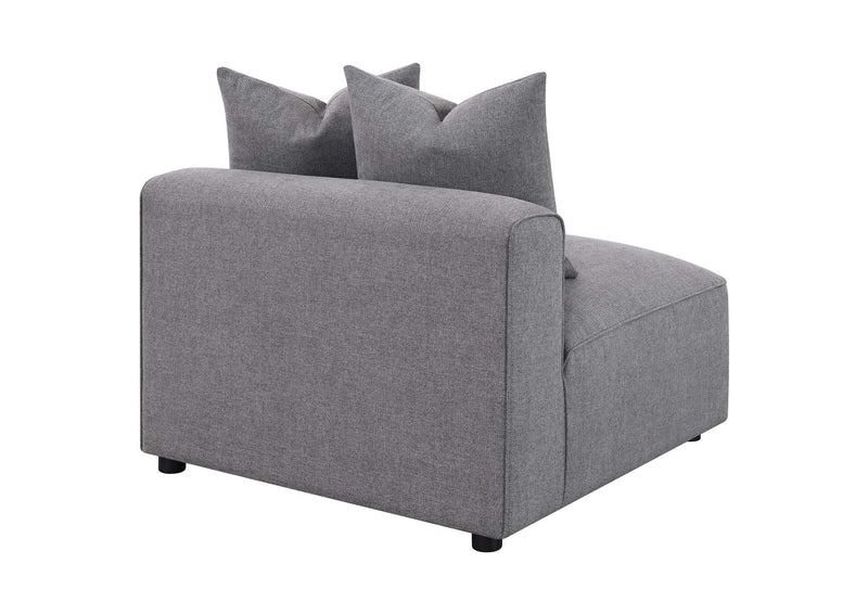 551594 Jennifer Upholstered Armless Chair Grey