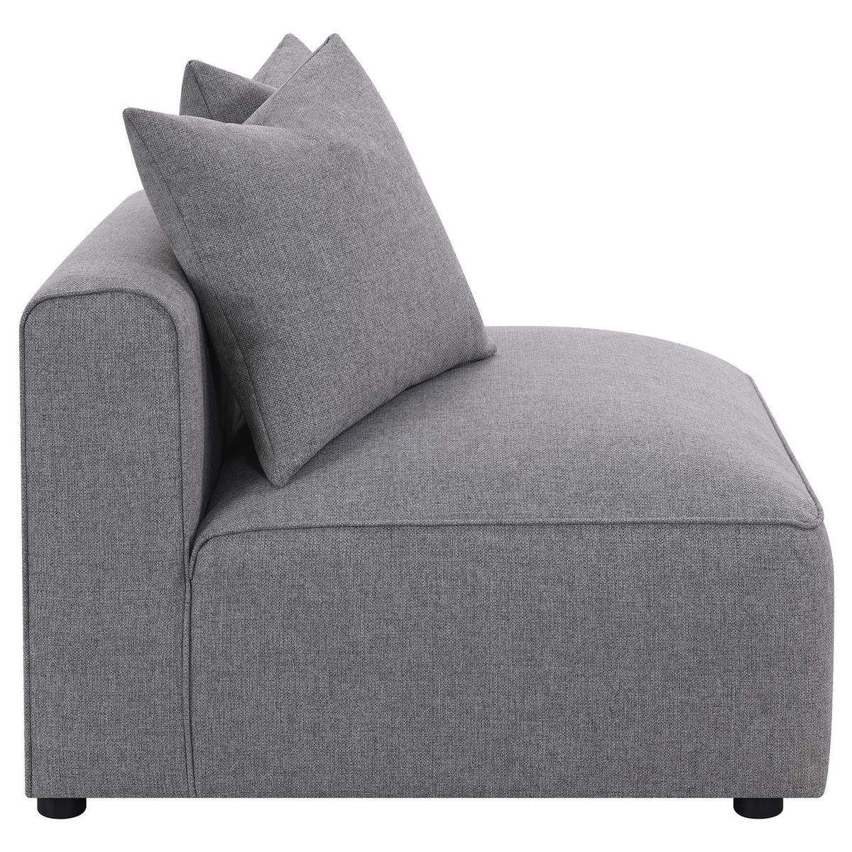 551594 Jennifer Upholstered Armless Chair Grey