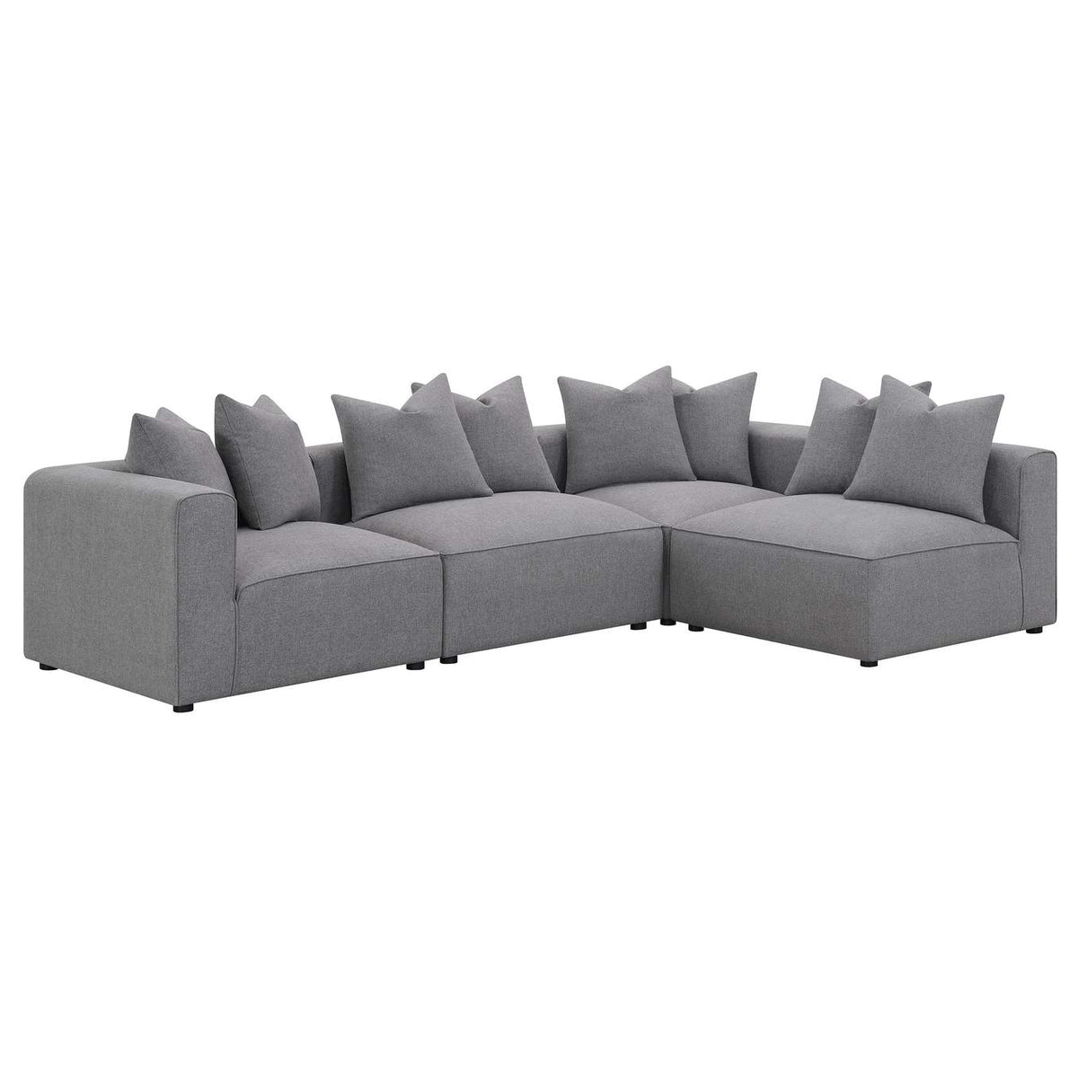 551594 Jennifer Upholstered Armless Chair Grey
