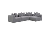 551594 Jennifer Upholstered Armless Chair Grey