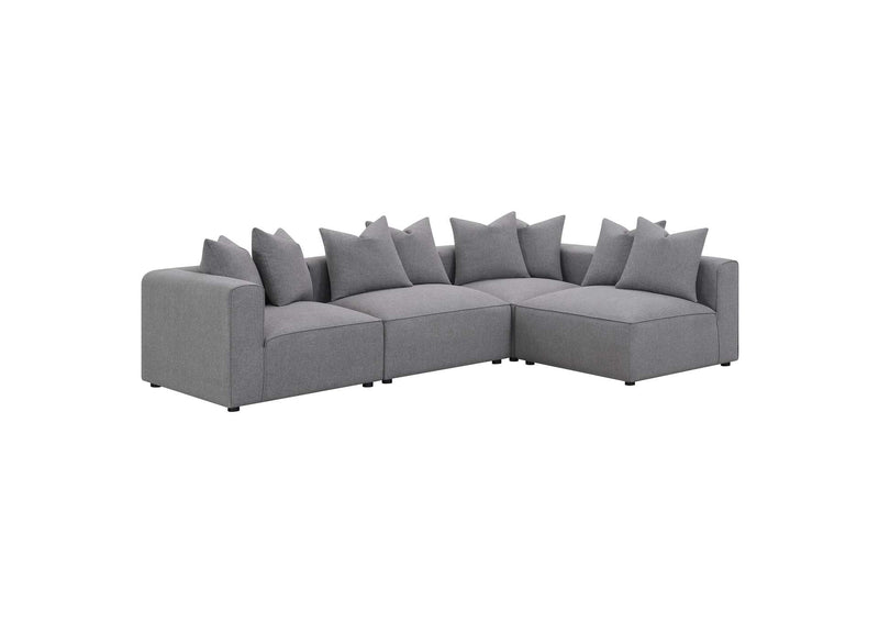 551594 Jennifer Upholstered Armless Chair Grey