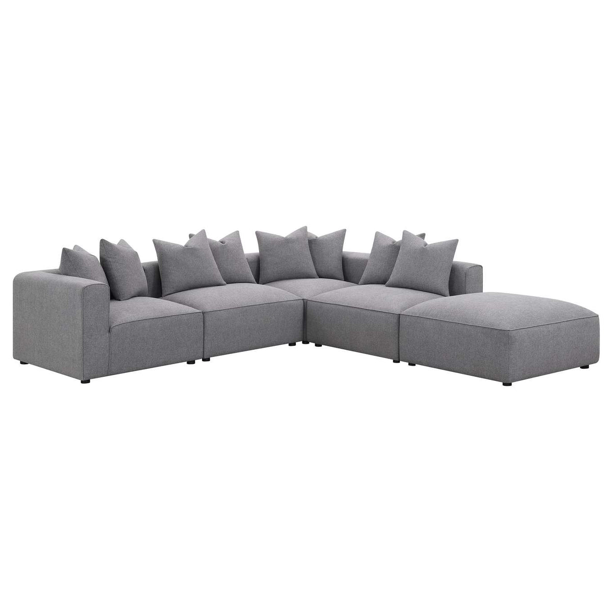 551594 Jennifer Upholstered Armless Chair Grey