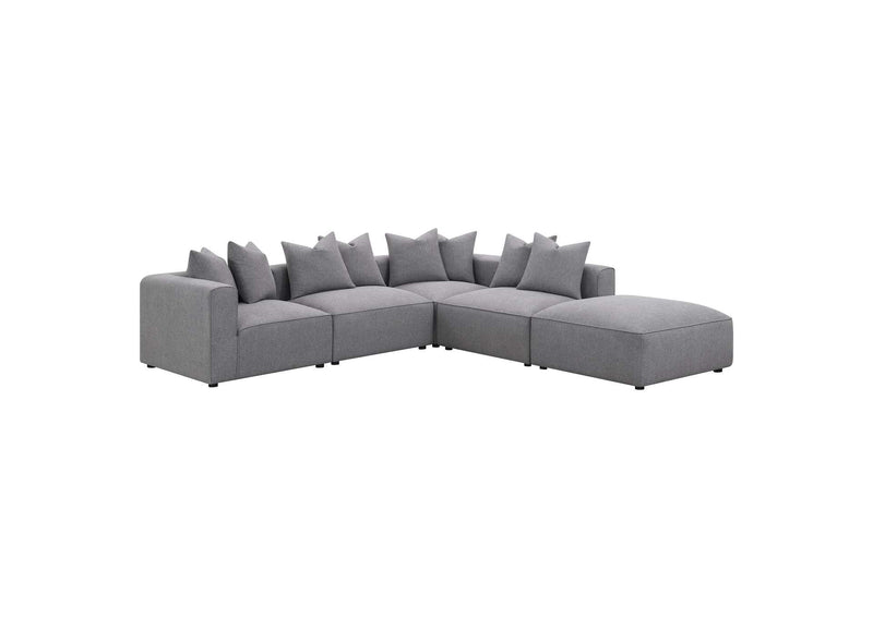 551594 Jennifer Upholstered Armless Chair Grey