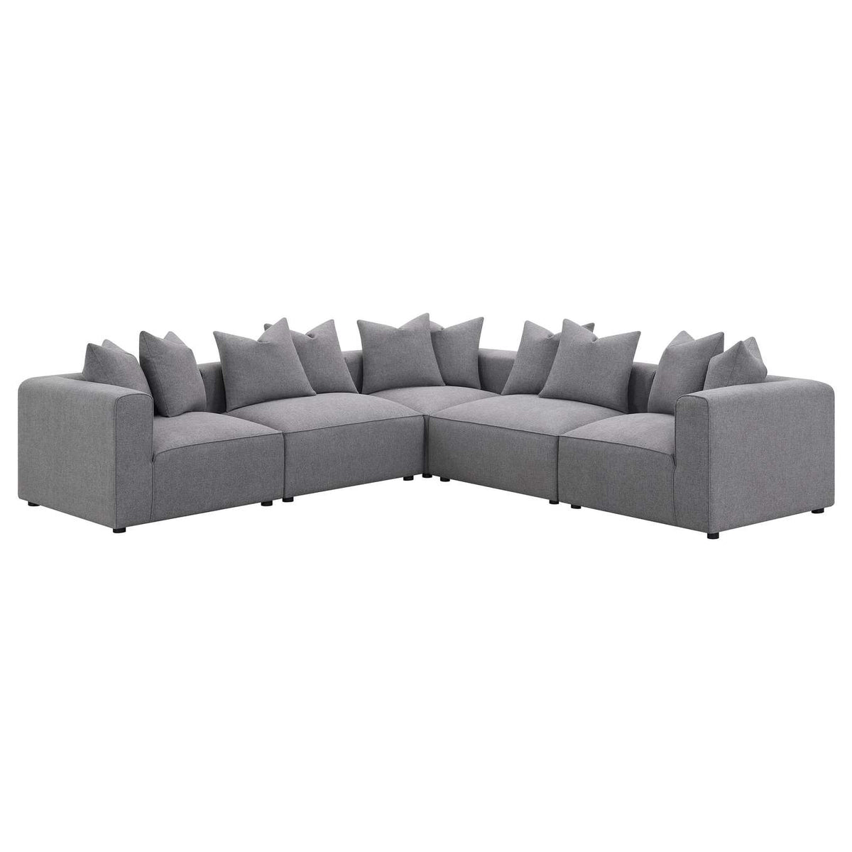 551594 Jennifer Upholstered Armless Chair Grey