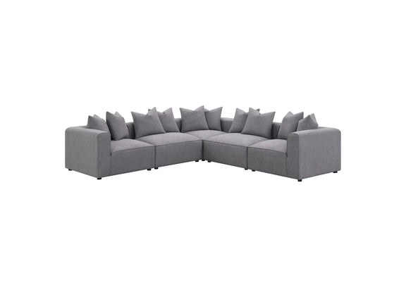 551594 Jennifer Upholstered Armless Chair Grey