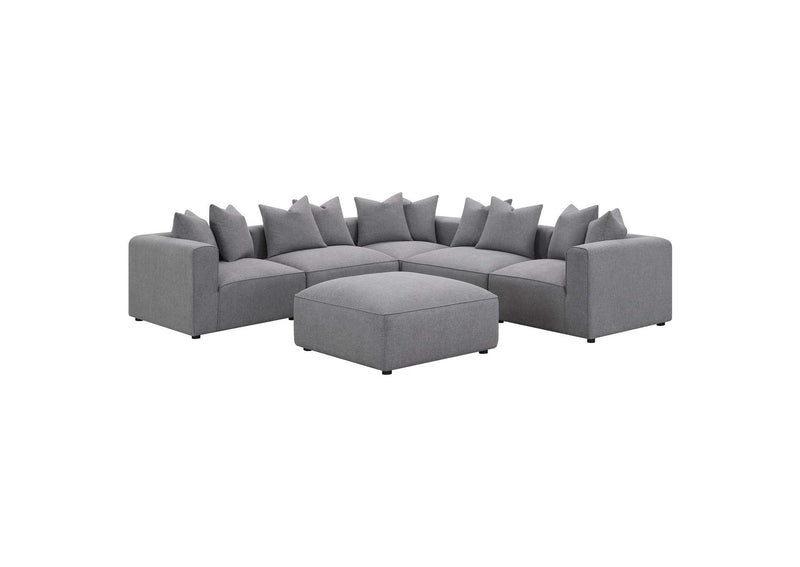 551594 Jennifer Upholstered Armless Chair Grey