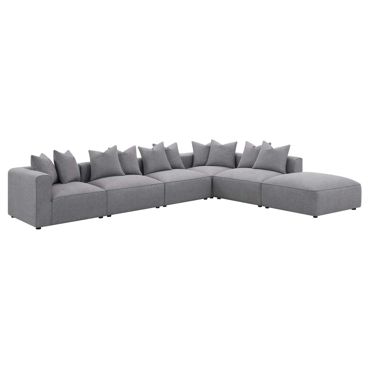 551594 Jennifer Upholstered Armless Chair Grey