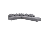 551594 Jennifer Upholstered Armless Chair Grey