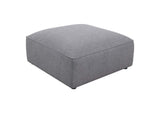 551596 Jennifer Square Upholstered Ottoman Grey