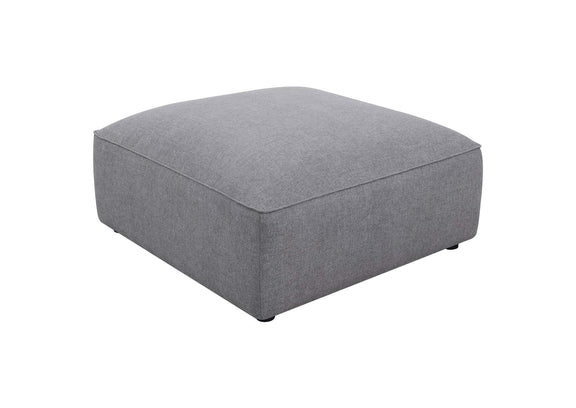 551596 Jennifer Square Upholstered Ottoman Grey