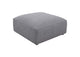 551596 Jennifer Square Upholstered Ottoman Grey