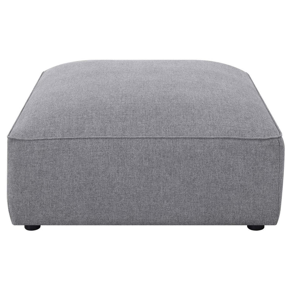551596 Jennifer Square Upholstered Ottoman Grey
