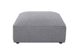 551596 Jennifer Square Upholstered Ottoman Grey